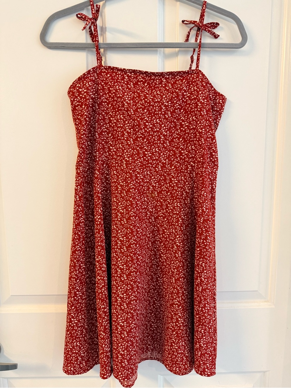 Hollister Red Mini Dress with White Floral Print